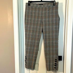 Talbots Plaid Ankle Pants - Brown, black and Blue